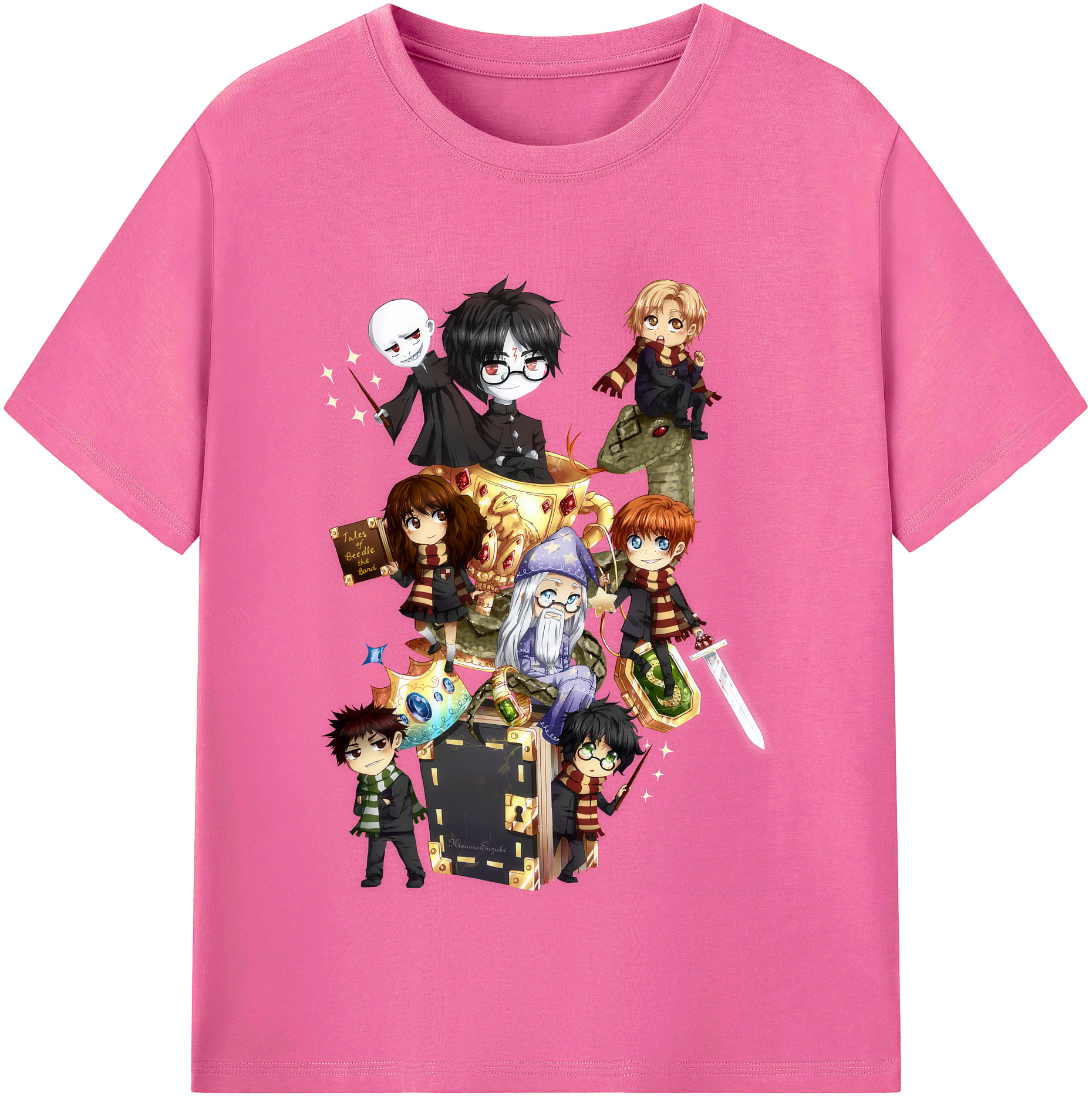 （画像用） Harry Potter ハリー・ポッターシリーズ レディースカジュアルプリントTシャツ（綿100％）